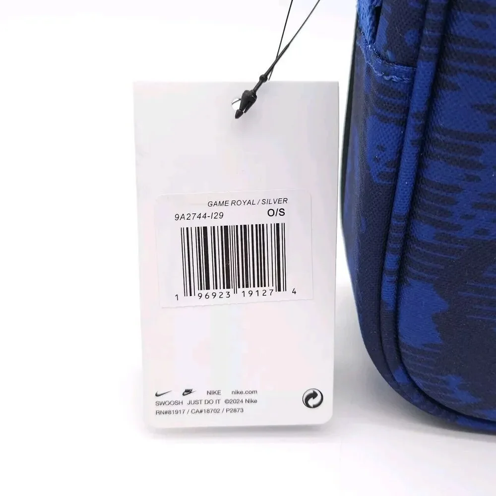 Nike Hardshell 4L Lunch‎ Box Game Royal Silver Handle School Cooler Bag Swoosh